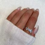 ANEL DOIS MENINOS ZIRCÔNIA AZUL ESCURO PRATA 925