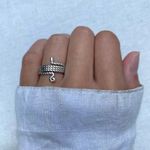 ANEL INDIANO ENVELHECIDO COBRA PRATA 925