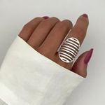 ANEL OVAL 9 FIOS PRATA 925