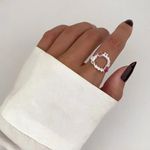 ANEL ZIRCÔNIA ROSA PRATA 925