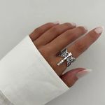 ANEL LIBÉLULA ENVELHECIDO PRATA 925