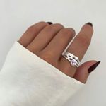 ANEL CORAÇÃO ZIRCÔNIA ROSA PRATA 925