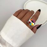 ANEL REDONDO COLORIDO PRATA 925