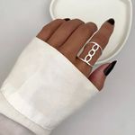 ANEL 3 ELOS AO MEIO PRATA 925