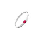 ANEL CORAÇÃO ROSA PRATA 925