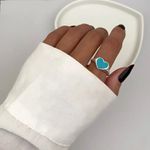 ANEL CORAÇÃO VERDE TIFANNY PRATA 925