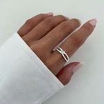 ANEL ARO 2 FIOS ZIRCÔNIA PRATA 925 