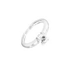 ANEL SOLITÁRIO ZIRCÔNIA CRISTAL PRATA 925