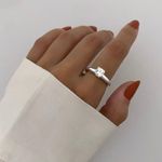 ANEL SOLITÁRIO ZIRCÔNIA CRISTAL PRATA 925