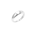 ANEL ABAULADO CORAÇÃO VAZADO PRATA 925