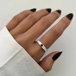 ANEL SOLITÁRIO ZIRCÔNIA PRETA / CRISTAL PRATA 925