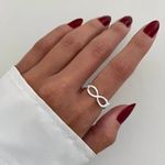 ANEL INFINITO ZIRCÔNIA CRISTAL PRATA 925