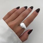 ANEL GOTA ABAULADA LISO PRATA 925