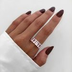 ANEL QUADRADO ZIRCÔNIA ROSA CLARO PRATA 925