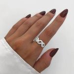 ANEL OVAL ZIRCÔNIA VERDE CLARO E CRISTAL PRATA 925