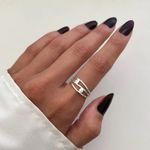 ANEL 3 FIOS ZIRCÔNIA CRISTAL PRATA 925