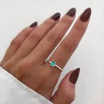 ANEL OVAL VERDE TURMALINA PRATA 925