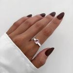 ANEL ZIRCÔNIA ROSA CLARO PRATA 925