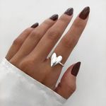 ANEL CORAÇÃO LISO PRATA 925