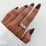 ANEL ZIRCÔNIA ROSA CLARO PRATA 925