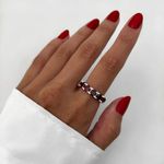 ANEL ZIRCÔNIA ROSA ESCURO PRATA 925