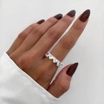 ANEL CORAÇÃO ZIRCÔNIA CRISTAL PRATA 925