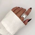 ANEL BORBOLETA LISO PRATA 925