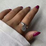 ANEL PLACA DE SÃO BENTO PENDURADA PRATA 925