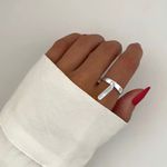 ANEL COM PLACA LISA PRATA 925