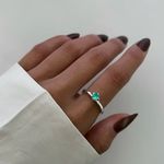 ANEL CORAÇÃO ZIRCÔNIA VERDE ÁGUA YOU&ME