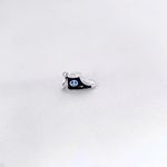 BERLOQUE TÊNIS PRETO SÍMBOLO DA PAZ PRATA 925