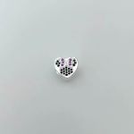 BERLOQUE CORAÇÃO MICKEY ZIRCÔNIA PRETA MINNIE ZIRCÔNIA ROSA PRETA PRATA 925