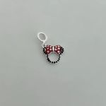 BERLOQUE MINNIE PRETO E VERMELHO PRATA 925