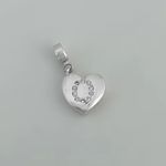 BERLOQUE DE CORAÇÃO LETRA PRATA 925