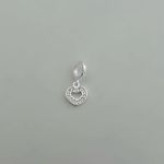 BERLOQUE CORAÇÃO ZIRCÔNIA CRISTAL PRATA 925