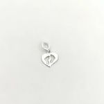 BERLOQUE CORAÇÃO PÉS VAZADO AO MEIO PRATA 925