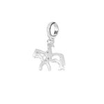 BERLOQUE MENINA ANDANDO A CAVALO PRATA 925