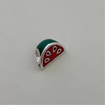 BERLOQUE MELÂNCIA VERDE E VERMELHO PRATA 925