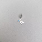 BERLOQUE CEGONHA AZUL PRATA 925