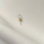 BERLOQUE PIRULITO AMARELO PRATA 925