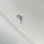 BERLOQUE PIRULITO AZUL CLARO PRATA 925