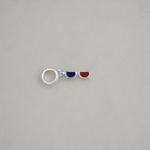 BERLOQUE ÓCULOS AZUL VERMELHO PRATA 925