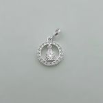 BERLOQUE NOSSA SENHORA APARECIDA ZIRCÔNIA CRISTAL PRATA 925