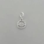 BERLOQUE CÍRCULO TORCIDO OLHO CRAVEJADO ZIRCÔNIA CRISTAL PRATA 925