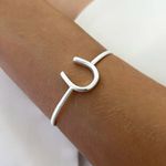 BRACELETE FERRADURA REGULÁVEL PRATA 925