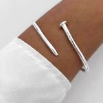 BRACELETE REGULÁVEL PREGO PRATA 925