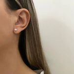 BRINCO BOLA LISO PRATA 925