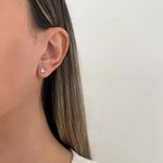 BRINCO QUADRADO ZIRCÔNIA VERDE CLARO PRATA 925