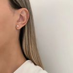 BRINCO REDONDO ZIRCÔNIA ROSA CLARO PRATA 925