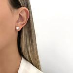 BRINCO CORAÇÃO ZIRCÔNIA CRISTAL PRATA 925